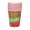 image491201304.jpg Christmas Grinch Paper Cups 8 Pack Disposable Party Tableware Red