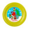 image491201334.jpg Christmas Grinch Paper Plates 6 Pack Disposable Party Tableware Blue/Green