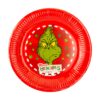 image491201338.jpg Christmas Grinch Paper Plates 6 Pack Disposable Party Tableware Red