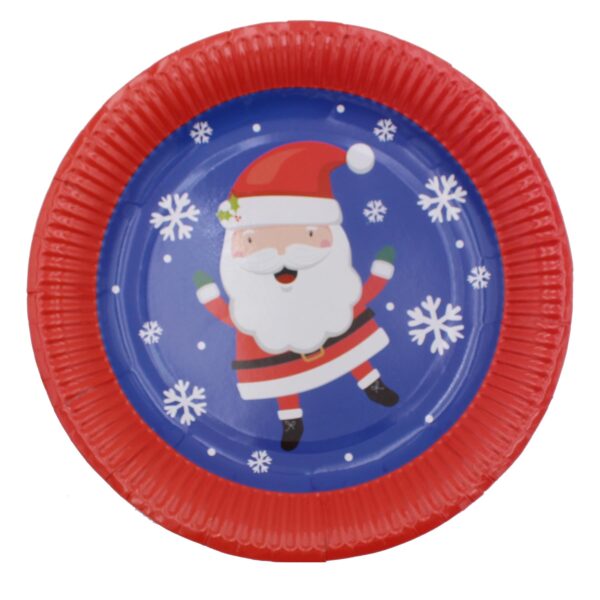 image491202598.jpg Christmas Paper Plates 8 Pack Disposable Party Tableware Santa Design
