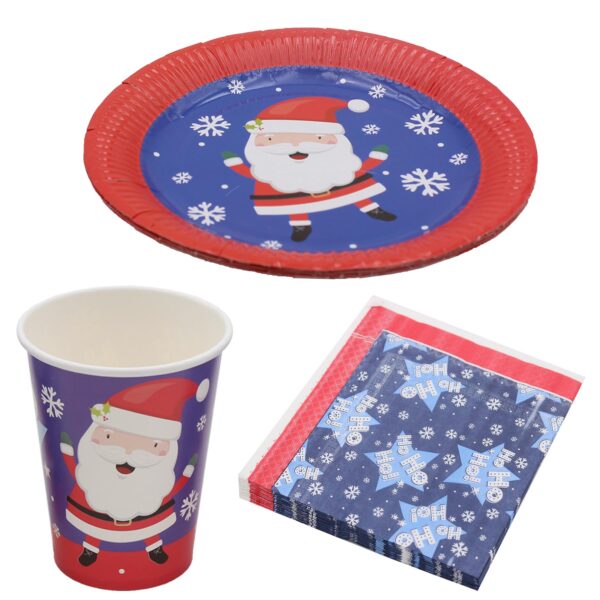 image491202612.jpg Christmas Paper Plates Napkins and Cups Disposable Party Tableware Santa Design