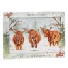 Christmas Placemats Corked Back Set of 4 Tableware - Snowy Highland Cow