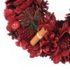 Christmas Artificial Wreath with Pine Cones 30cm Red with Cinnamon